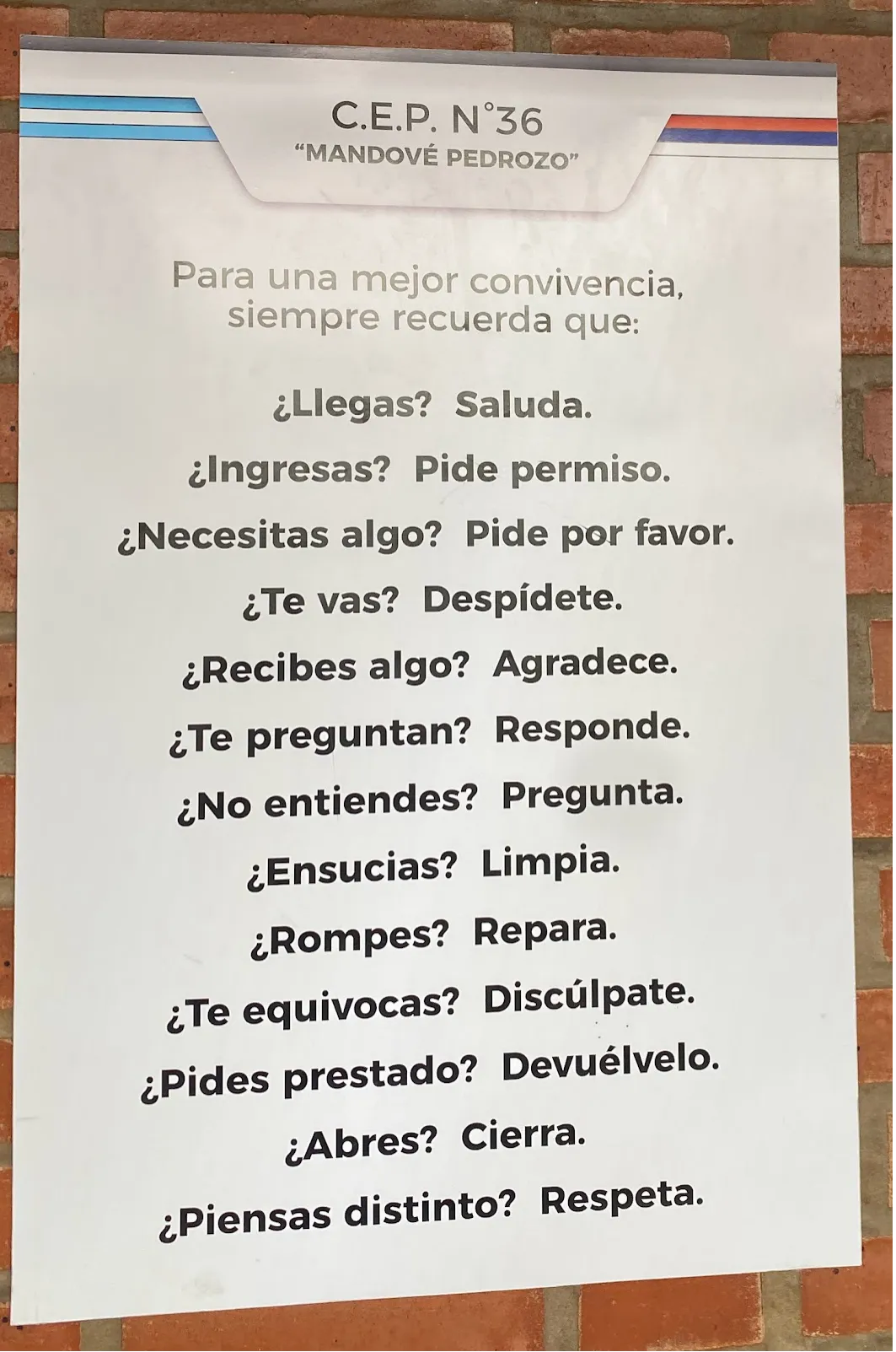 Cartel de Buenas Prácticas